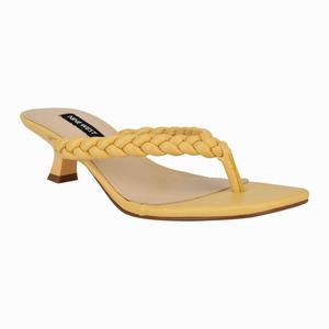 Nine West Meka Thong Heeled Sandals - Yellow - Ireland (RG2937850)